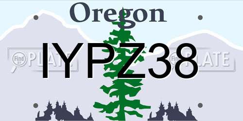 IYPZ38 Oregon License Plate
