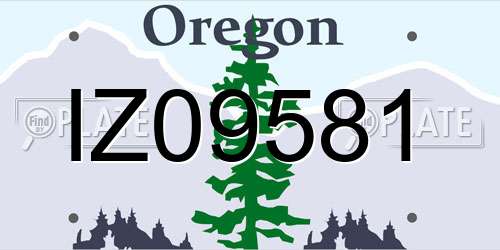IZ09581 Oregon License Plate