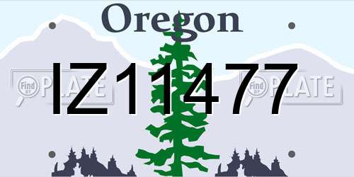 IZ11477 Oregon License Plate