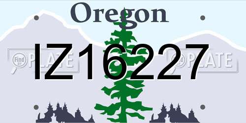 IZ16227 Oregon License Plate