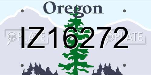 IZ16272 Oregon License Plate