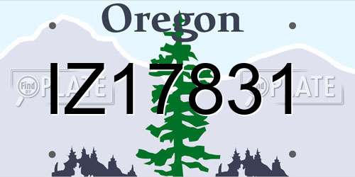 IZ17831 Oregon License Plate