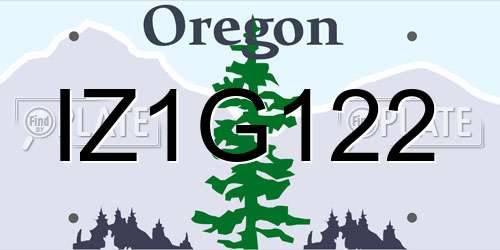 IZ1G122 Oregon License Plate