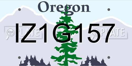 IZ1G157 Oregon License Plate