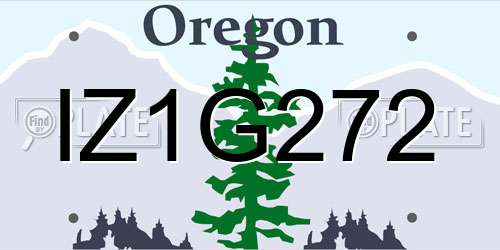 IZ1G272 Oregon License Plate