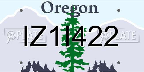 IZ1I422 Oregon License Plate