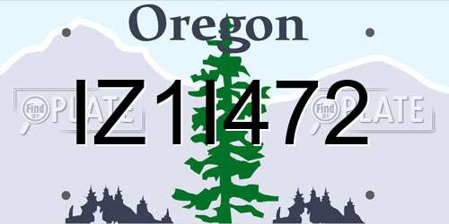 IZ1I472 Oregon License Plate
