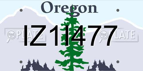 IZ1I477 Oregon License Plate