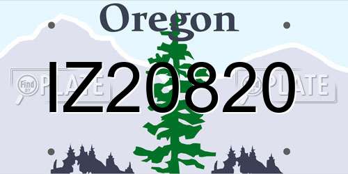 IZ20820 Oregon License Plate
