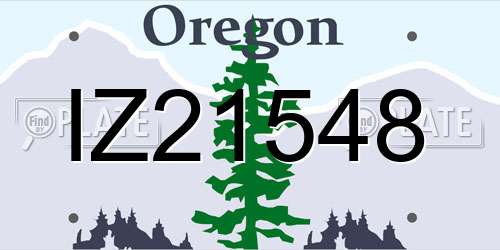 IZ21548 Oregon License Plate