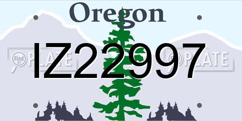 IZ22997 Oregon License Plate