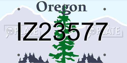 IZ23577 Oregon License Plate
