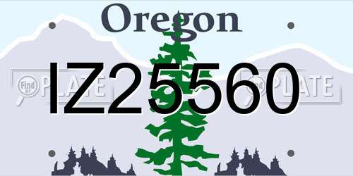IZ25560 Oregon License Plate