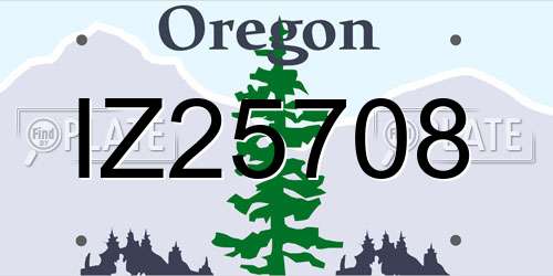 IZ25708 Oregon License Plate