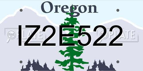 IZ2E522 Oregon License Plate