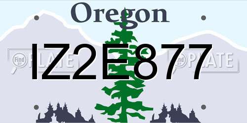 IZ2E877 Oregon License Plate