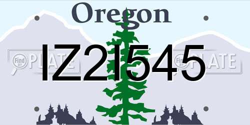 IZ2I545 Oregon License Plate