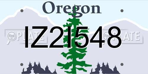 IZ2I548 Oregon License Plate