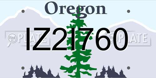 IZ2I760 Oregon License Plate