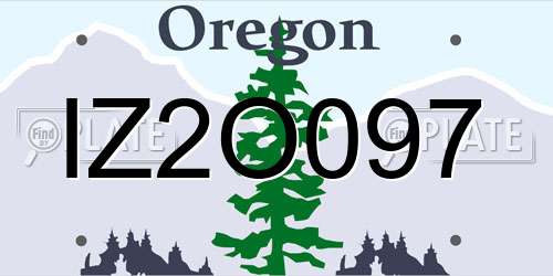 IZ2O097 Oregon License Plate