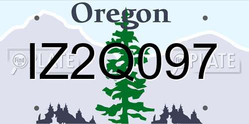 IZ2Q097 Oregon License Plate