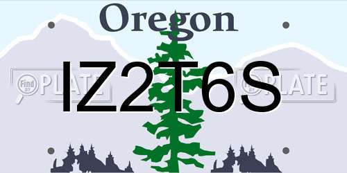 IZ2T6S Oregon License Plate