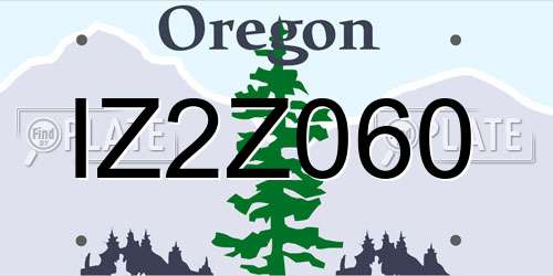 IZ2Z060 Oregon License Plate
