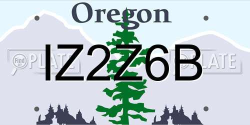IZ2Z6B Oregon License Plate