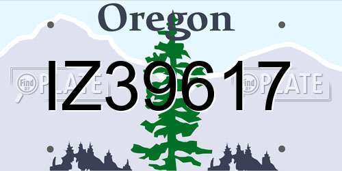IZ39617 Oregon License Plate