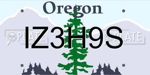 IZ3H9S Oregon License Plate