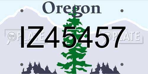 IZ45457 Oregon License Plate