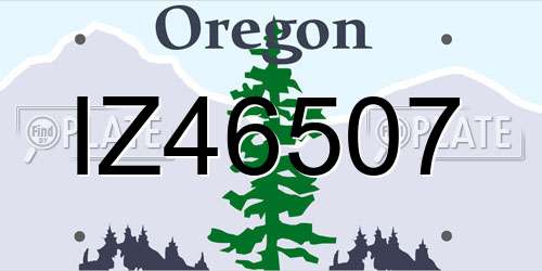 IZ46507 Oregon License Plate