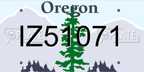 IZ51071 Oregon License Plate