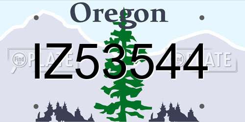 IZ53544 Oregon License Plate