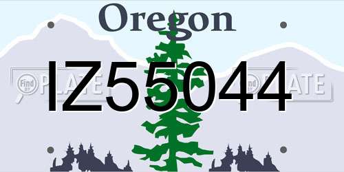 IZ55044 Oregon License Plate