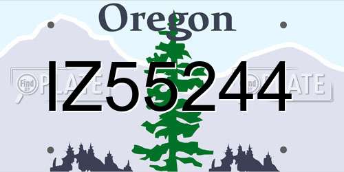 IZ55244 Oregon License Plate