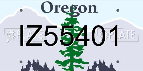 IZ55401 Oregon License Plate