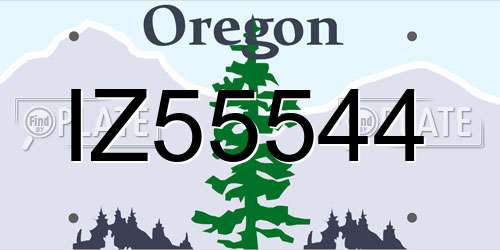 IZ55544 Oregon License Plate