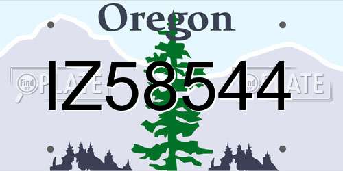 IZ58544 Oregon License Plate