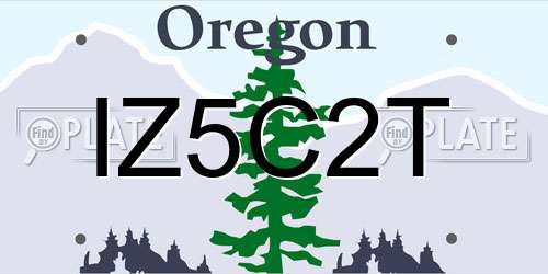IZ5C2T Oregon License Plate