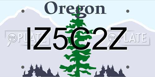 IZ5C2Z Oregon License Plate