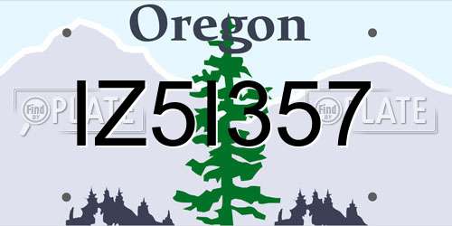 IZ5I357 Oregon License Plate