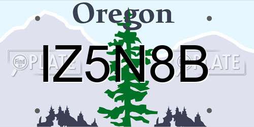 IZ5N8B Oregon License Plate