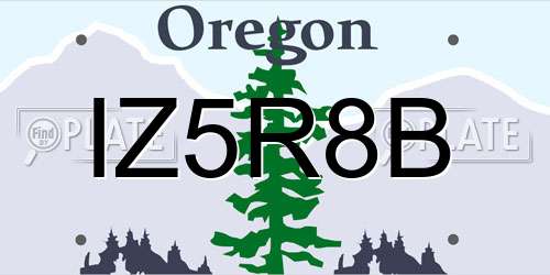 IZ5R8B Oregon License Plate