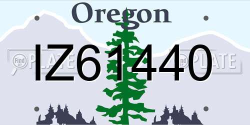 IZ61440 Oregon License Plate