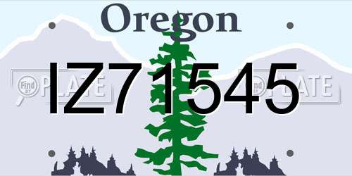 IZ71545 Oregon License Plate