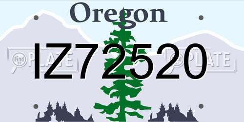 IZ72520 Oregon License Plate