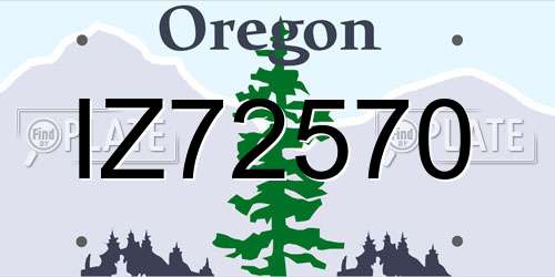 IZ72570 Oregon License Plate