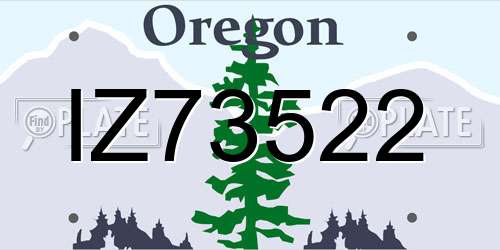 IZ73522 Oregon License Plate