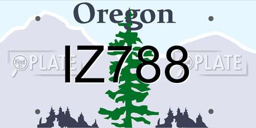 IZ788 Oregon License Plate